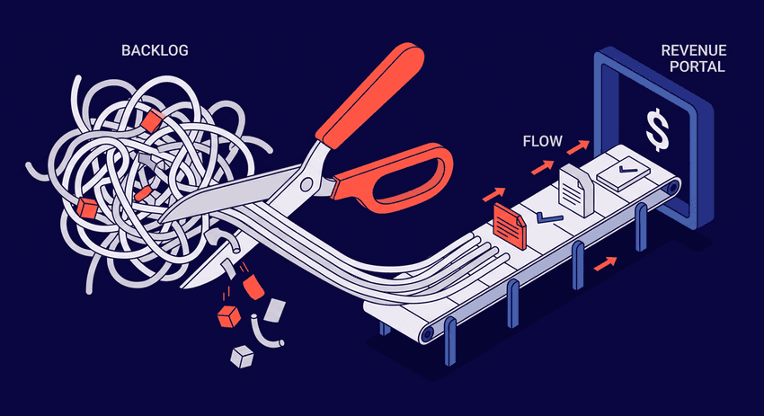 Isometric vector illustration showing fragmented speech bubbles on a conveyor belt being securely processed and output as neat, organized, locked data symbols, illustrating data transformation and security.